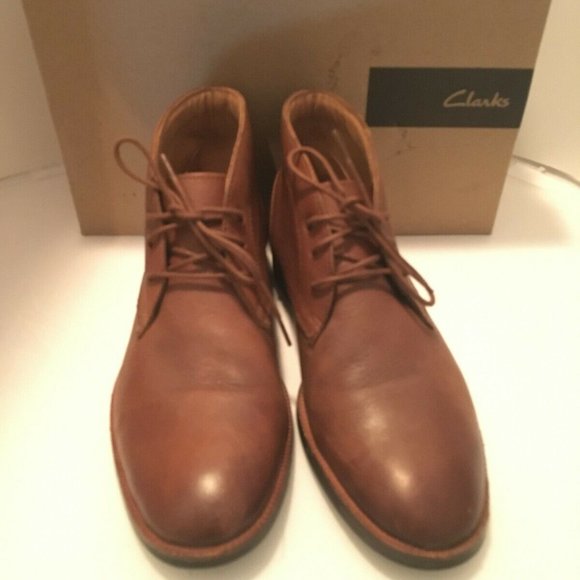 Clarks Broyd Mid Tan Leather Chukka Boots Size us